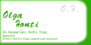 olga honti business card